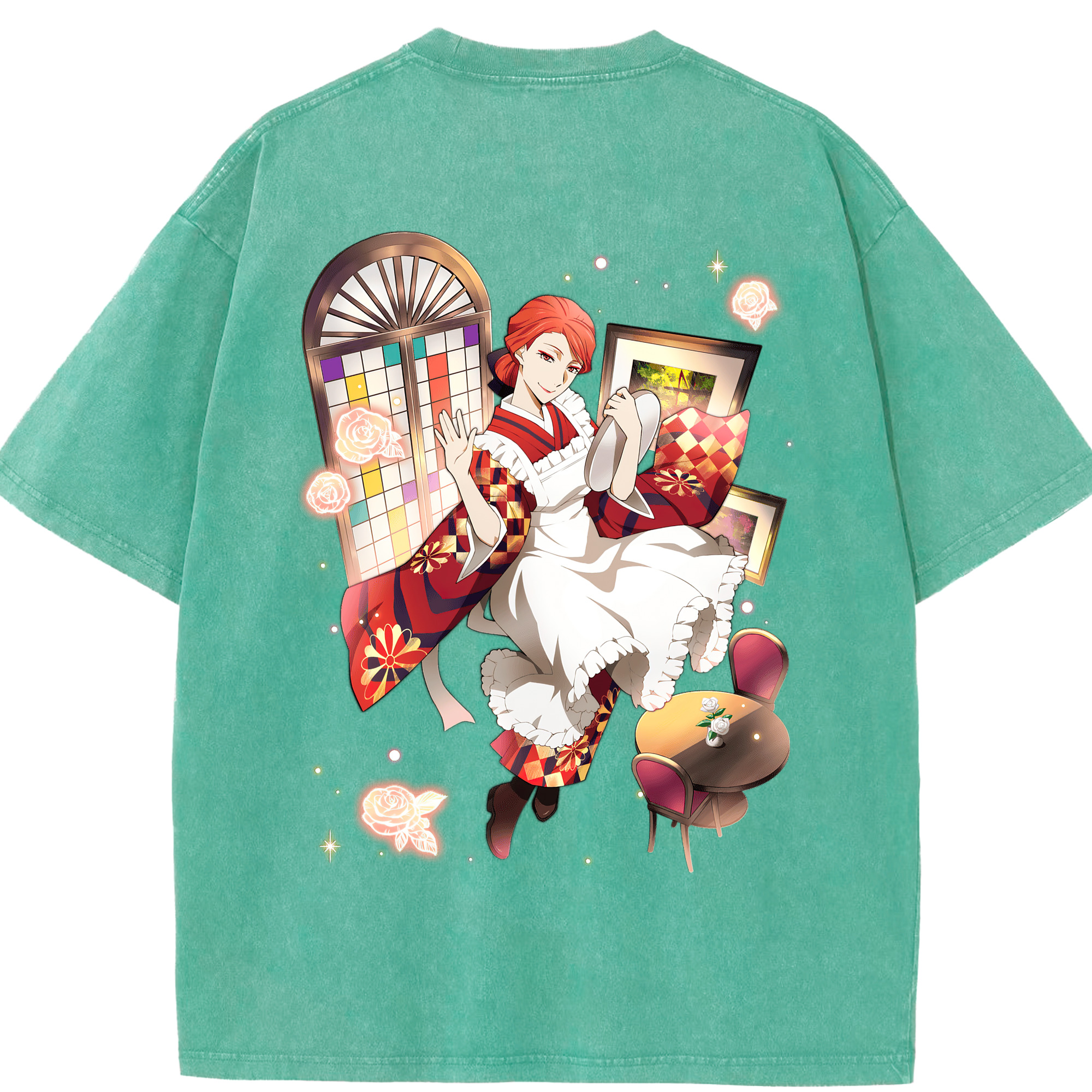 （画像用） 文豪ストレイドッグス Bungo Stray Dogs 綿100% ヴィンテージ風 半袖Tシャツ（背面プリント）